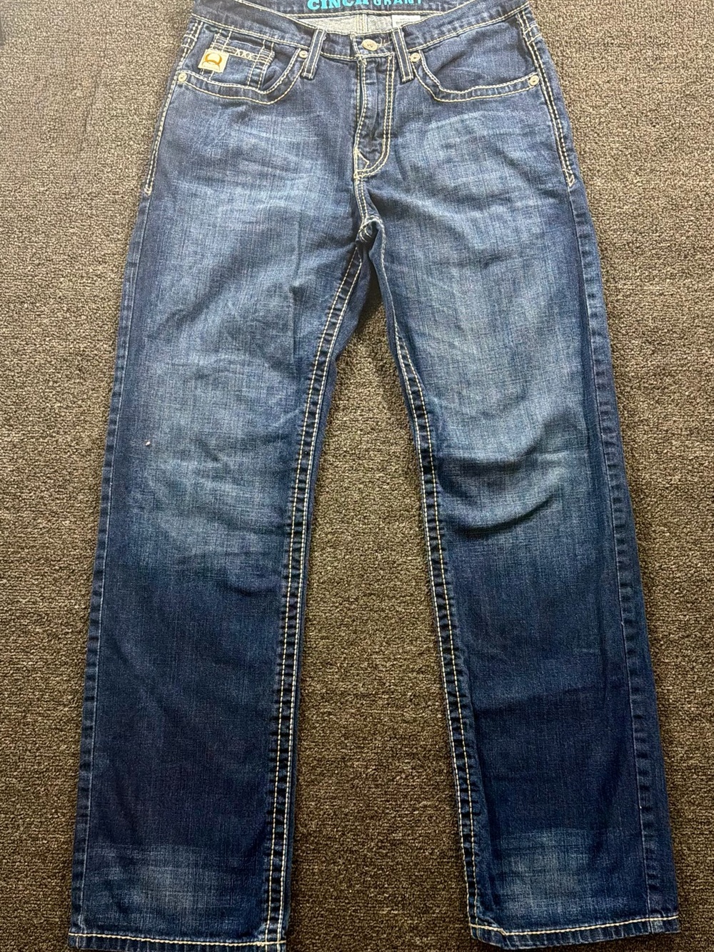 Cinch Men's Dark Blue Straight Jeans